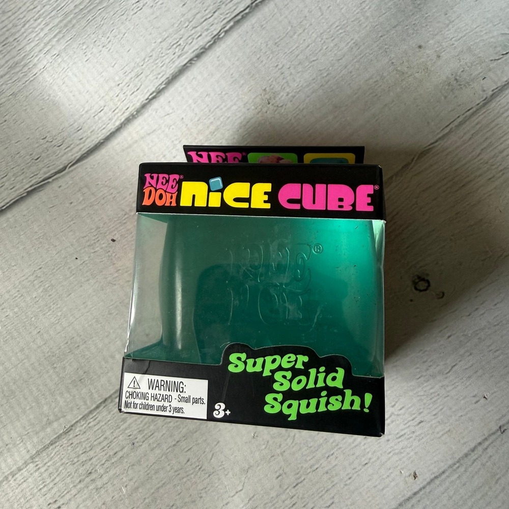 NeeDoh Nice Cube Super Solid Squish Blue NEW